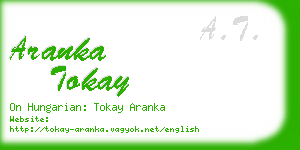 aranka tokay business card